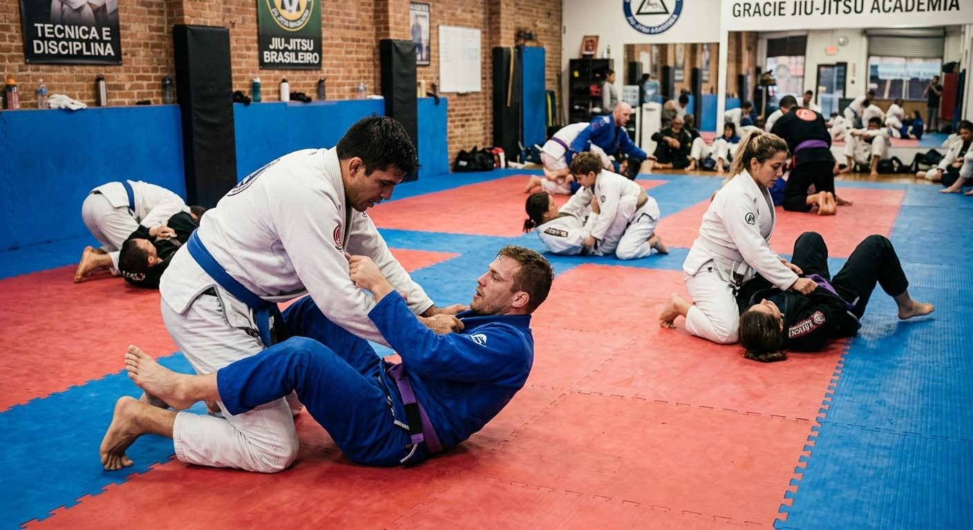 Clase de Jiu-Jitsu brasileño en Soldados GYM