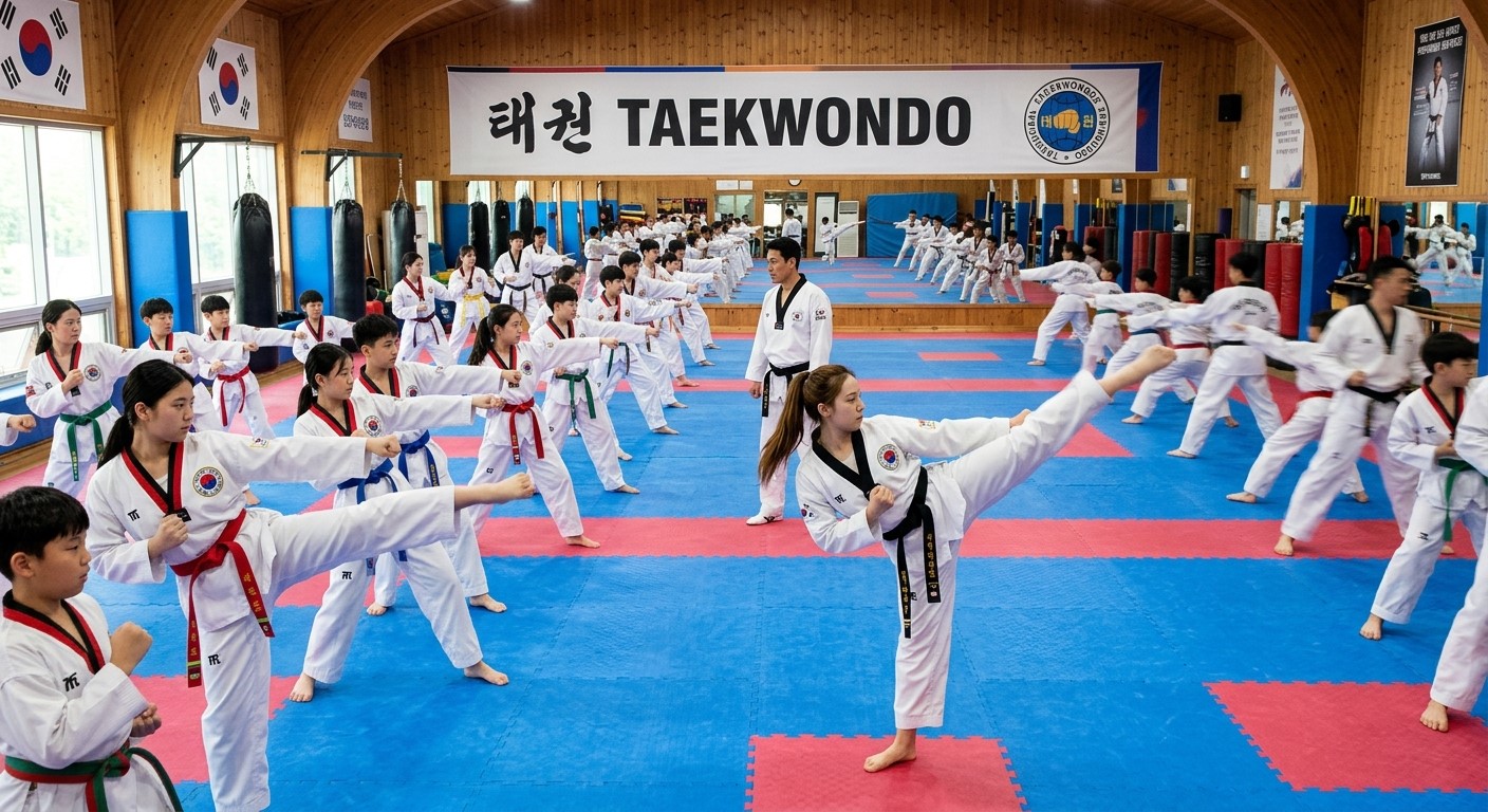 Clase de Taekwondo en Soldados GYM